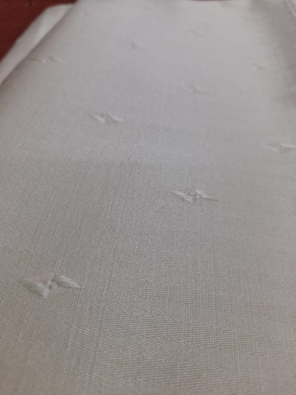 Cortina Lista Raso rombos beige